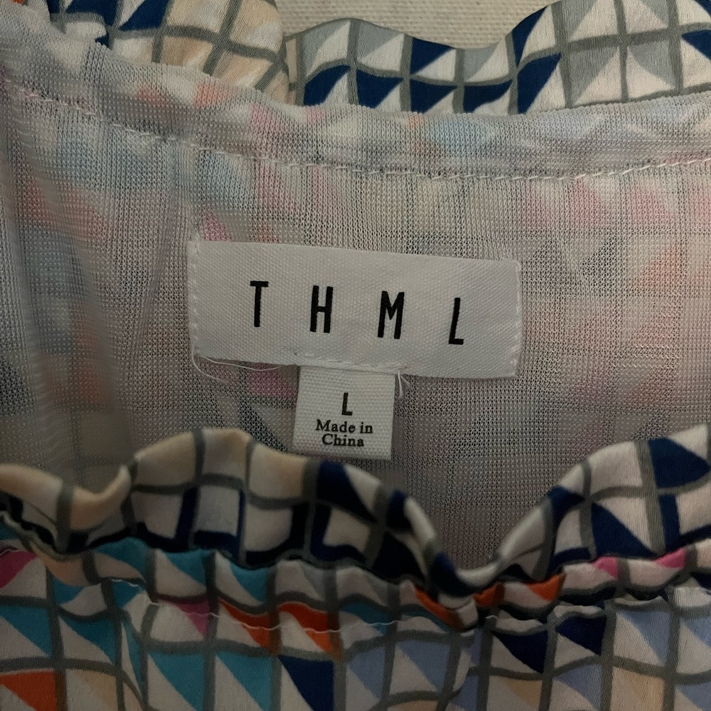 Geometric Pattern Maxi Dress , Multi Colored , Bl… - image 3